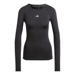 adidas Tøj adidas Tech-Fit Shirt,Langærmet Damer-Sort