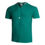 Wilson Tøj Wilson Players Seamless Zip Henley 2.0 T-shirt Herrer-Grøn