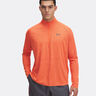 Tech Textured Half-Zip Shirt,Lang&aelig;rmet Herrer-Orange