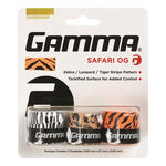 Gamma Overgrips Gamma  Safari  zebra, leopard, tiger Pakke med 3 - hvid