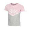 Mandisa Lifestyle T-shirt Pige - rosa, lysegr&aring;