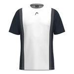 HEAD Tøj HEAD Club 25 Tech T-shirt Herrer-Mørkeblå,Hvid