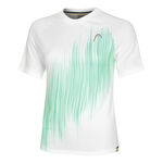 HEAD Tøj HEAD Performance T-shirt Damer-Hvid,Turkis