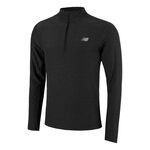 New Balance Tøj New Balance Space Dye 1/4 Zip Shirt,Langærmet Herrer-Sort