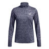 Tech Twist Warmup 1/2 Zip Shirt,Langærmet Damer-Blå-grå