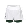 Shorts Damer - hvid, mørkegrøn