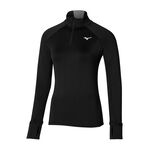 Mizuno Tøj Mizuno Warmalite Half-Zip Løbetop Damer-Sort,Sort