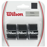 Wilson Overgrips Wilson  Pro Overgrip Sensation Pakke med 3 - sort