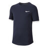 Court Dry T-shirt Drenge - mørkeblå, hvid