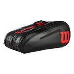 Wilson Tennistasker Wilson Elite 15 Pack SMU Black/ Red