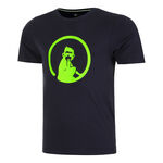 Quiet Please Tøj Quiet Please Wild Trainings T-shirt Herrer-Mørkeblå,Neongrøn