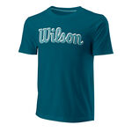 Wilson Tøj Wilson Script Eco Slimfit T-shirt Herrer - petrol, 