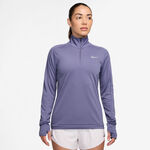 Nike T&oslash;j Nike Dri-Fit Pacer 1/4-Zip Shirt, lang&aelig;rmet Damer - bl&aring;-gr&aring;, 