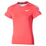 Mizuno Tennistøj Mizuno Daybreakers Printed T-shirt Damer-Koral