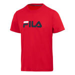 Fila Tøj Fila Logo T-shirt Herrer-Rød,Mørkeblå