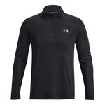 Under Armour T&oslash;j Under Armour Seamless Stride 1/4 Zip Shirt,Lang&aelig;rmet Herrer-Sort