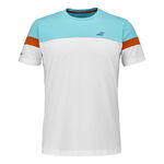 Babolat T&oslash;j Babolat Crew Neck T-shirt Herrer - hvid, orange
