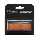 Wilson <b>b</b>asisgrebsb&aring;nd Wilson RF Leather Replacement Grip Pakke Med 1-Brun