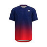 Grafic Illumination T-shirt Drenge - mørkeblå, mørkerød