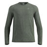 Essential Seamless Crew Neck Shirt, lang&aelig;rmet Herrer-oliven