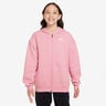 Club Fleece Oversized Full-Zip Sweatjakke Pige-Rosa