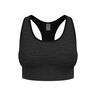 Seamless Medium Padded Sports-BH Damer-Sort
