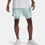 Under Armour T&oslash;j Under Armour Launch 5in 2in1  L&oslash;beshorts Herrer-mint, sort
