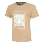 Quiet Please Tøj Quiet Please Wild Swirl Court T-shirt Damer-Beige,Flerfarvet