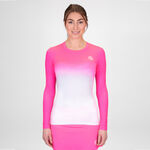 BIDI BADU Tøj BIDI BADU Crew Gradiant Shirt,Langærmet Damer-Pink,Hvid