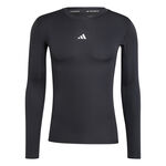 adidas Tøj adidas TechFit Shirt,Langærmet Herrer-Sort