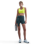 Nike T&oslash;j Nike Swoosh Medium Sports-BH Damer - lime, hvid