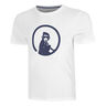 Trainings T-shirt Herrer-Hvid,Mørkeblå