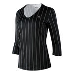 Tennis-Point Tøj Tennis-Point Stripes Shirt,Langærmet Special Edition Damer-Sort,Hvid