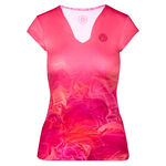 BIDI BADU Tøj BIDI BADU Bella 2.0 Tech V-Neck T-shirt Damer-Pink,Flerfarvet