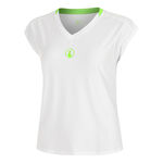 Quiet Please Tøj Quiet Please Wild Volley T-shirt Damer-Hvid,Neongrøn