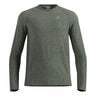 Essential Seamless Crew Neck Shirt, langærmet Herrer-oliven