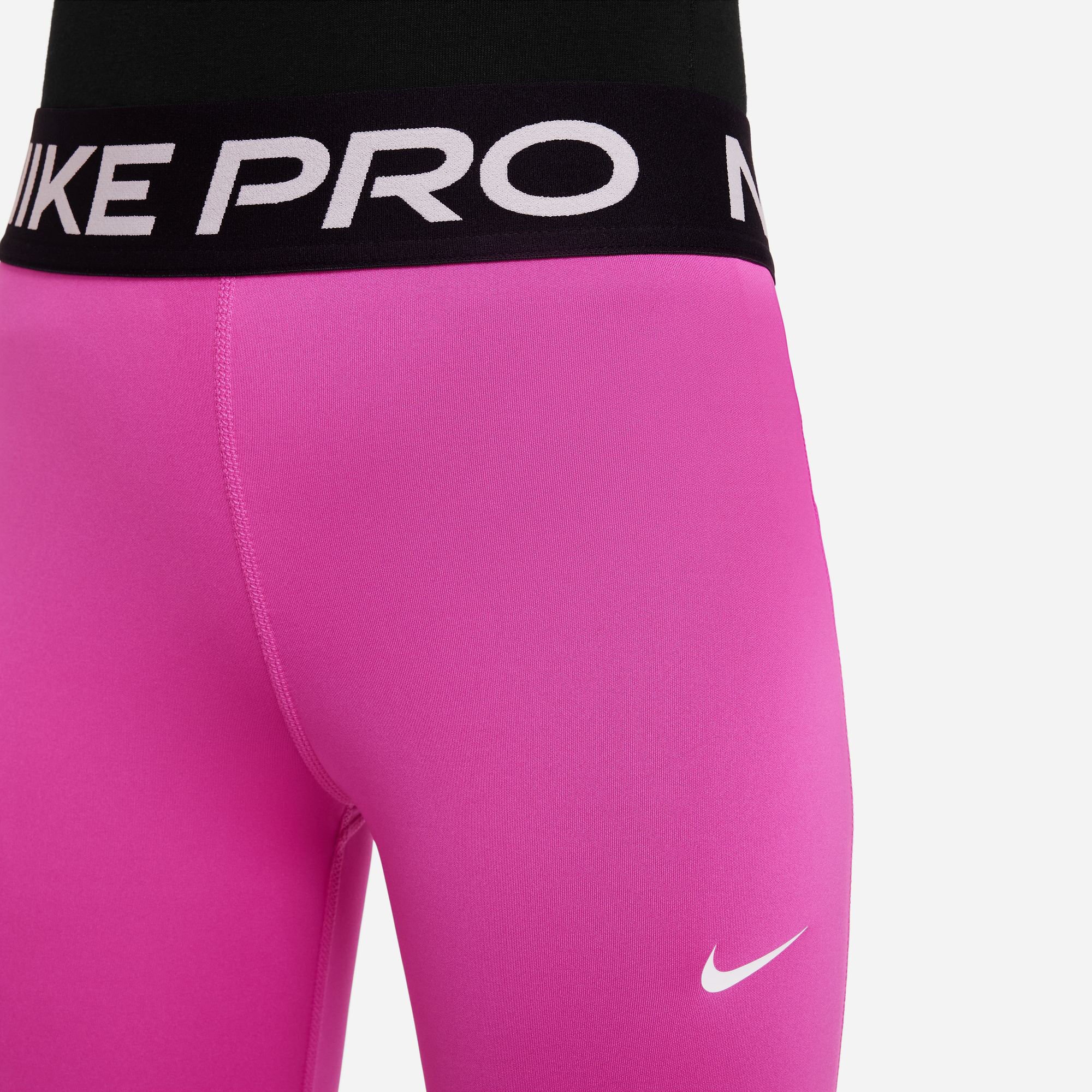 Nike Pro 3/4 Stramme Løbebukser Pige - Pink, Sort køb | Tennis-Point