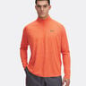 Tech Textured Half-Zip Shirt,Lang&aelig;rmet Herrer-Orange