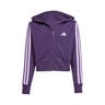 3Stripes Full-Zip Crop Træningsjakke Pige - lilla, syren