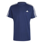 adidas T&oslash;j adidas Training Essential Base 3 Stripes T-shirt Herrer-M&oslash;rkebl&aring;,Hvid