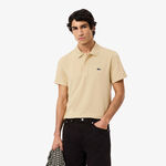 Lacoste T&oslash;j Lacoste Ribbed Collar Polo Polo Herrer - beige, hvid