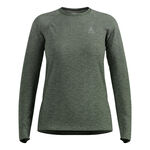 Odlo T&oslash;j Odlo Essential Seamless Crew Neck Shirt, lang&aelig;rmet Damer-oliven