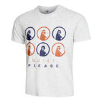 Quiet Please Tøj Quiet Please Retro Monkey T-shirt Herrer - lysegrå, flerfarvet