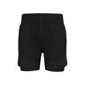 X-Alp Trail 6in 2in1 L&oslash;beshorts Herrer - sort, 