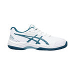 ASICS Tennissko ASICS Gel-Game GS Grusbanesko Børn - hvid, petrol