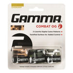 Gamma Overgrips Gamma Combat Pakke Med 3-Oliven,Grå