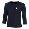 Mixed Shirt,Langærmet Damer-Mørkeblå
