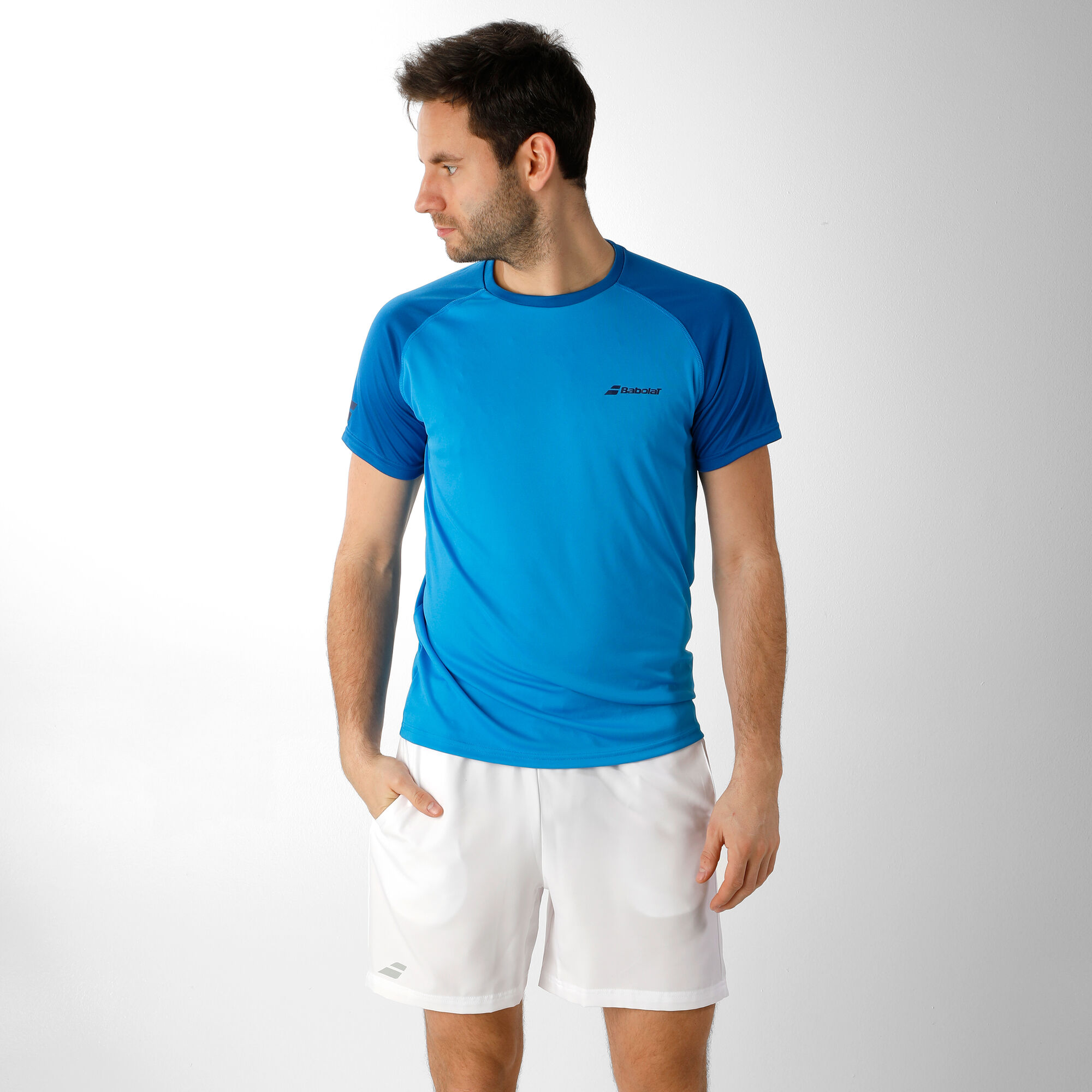 Babolat Play Crew Neck T-shirt Herrer - Blå online | Tennis-Point