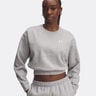 Rival Fleece Piped Crew Sweatshirt Damer-Lysegrå