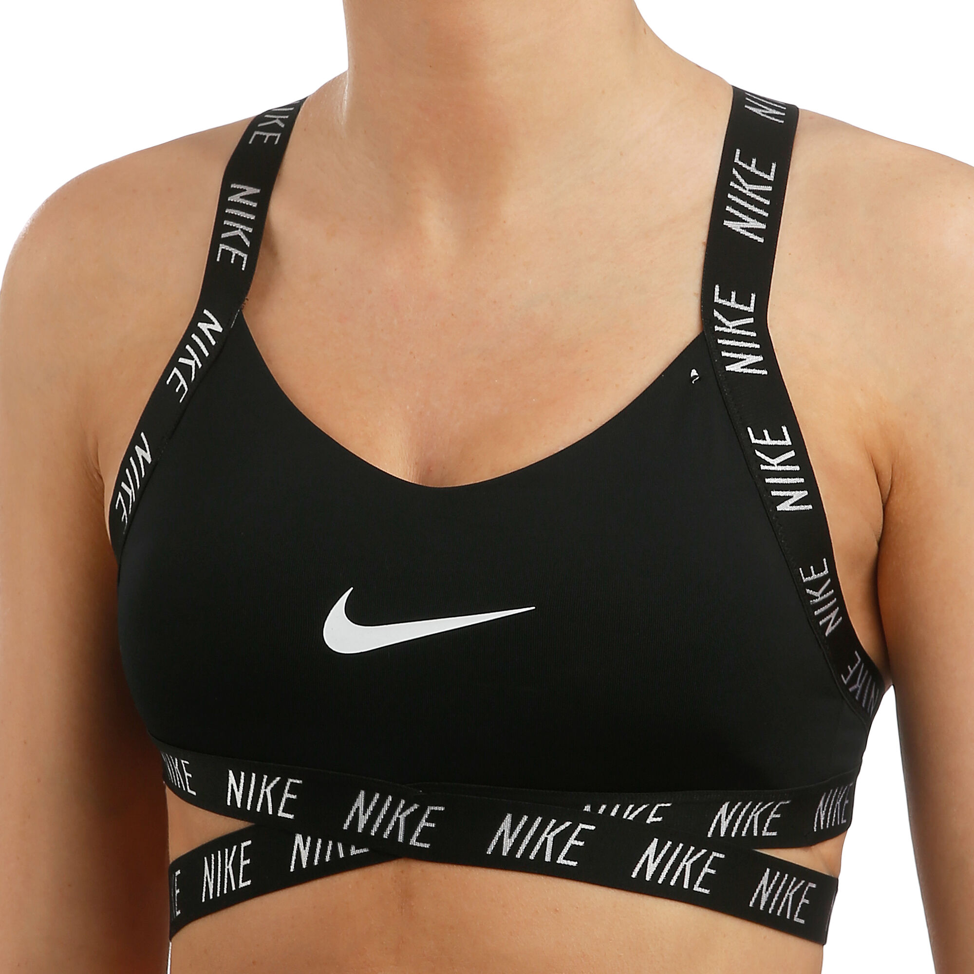 Nike Logo Sports-BH Damer - Sort, Hvid køb online | Tennis-Point